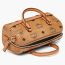Mcm Delmy Boston Bag Mini Visetos Cognac