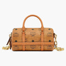 Mcm Delmy Boston Bag Mini Visetos Cognac