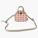 Mcm Diamond Logo Visetos Mini Round Top Tote Bag Soft Pink