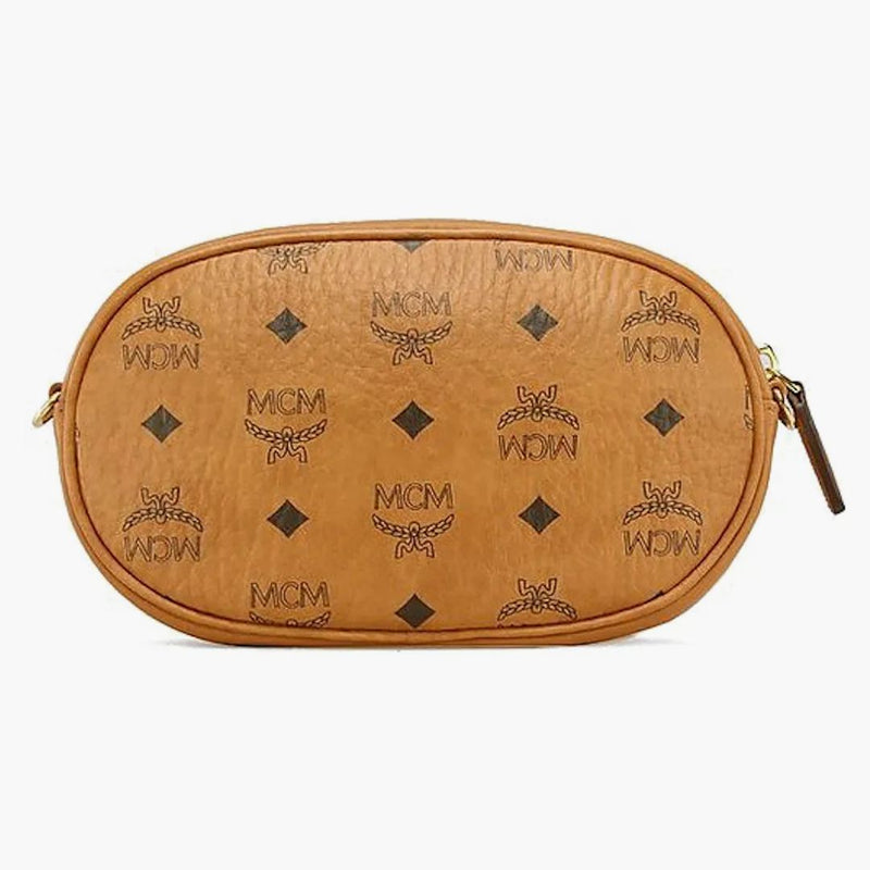 Mcm Essential Multifunction Crossbody Small Visetos Cognac