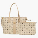 Mcm Liz Vi Medium Shopper Beige/black