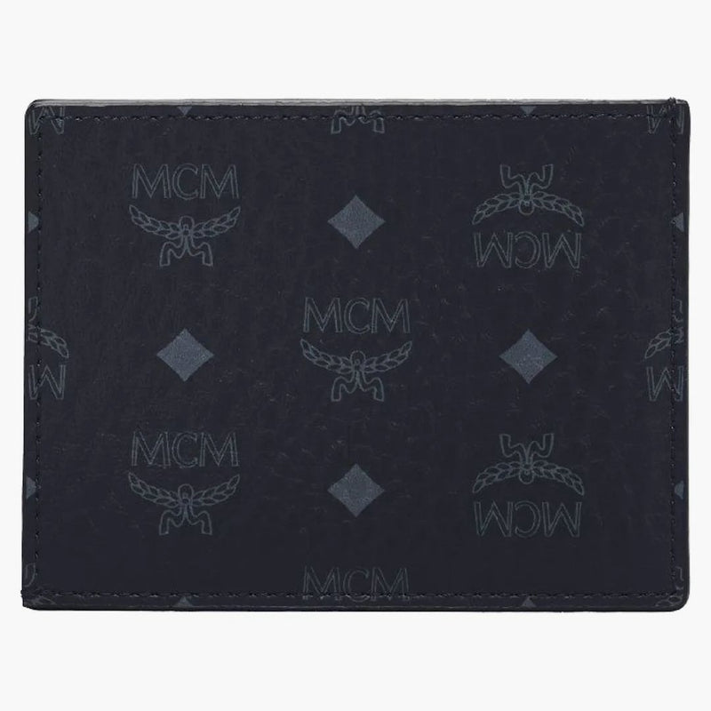 Mcm Monogram Card Case Black