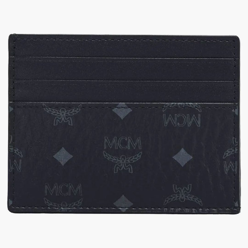 Mcm Monogram Card Case Black