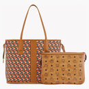 McM Reversible Liz Shopper Medium Visetos Cognac