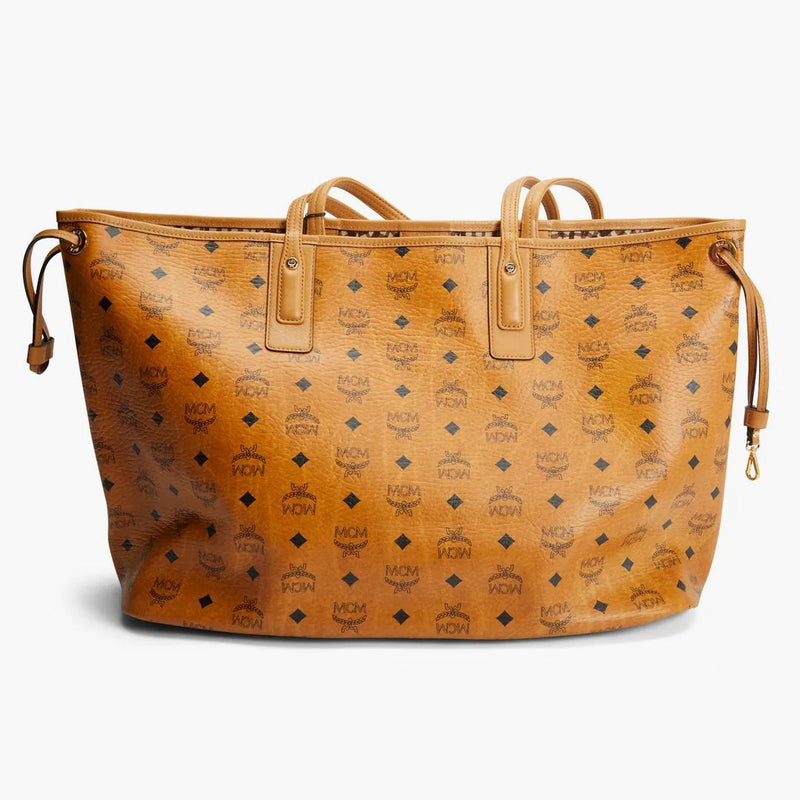 Mcm Reversible Liz Shopper Visetos Large Cognac