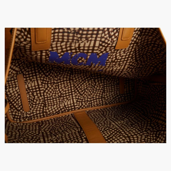Mcm Reversible Liz Shopper Visetos Large Cognac