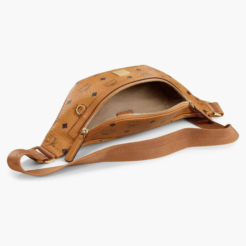 Mcm Slim Fursten Belt Bag Small Visetos Cognac