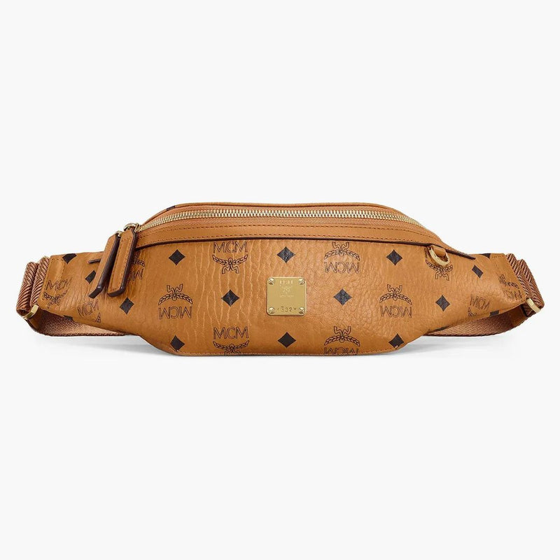 Mcm Slim Fursten Belt Bag Small Visetos Cognac