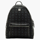 McM Stark Backpack Visetos Side Studs Medium Black
