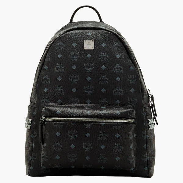 Mcm Stark Backpack Visetos Side Studs Medium Black