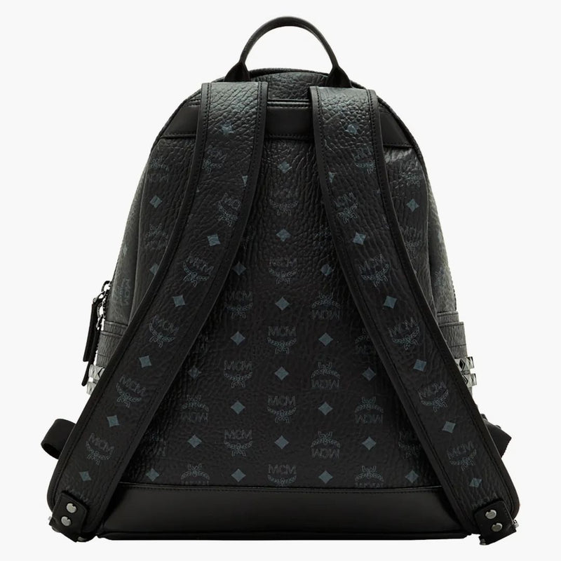 Mcm Stark Backpack Visetos Side Studs Medium Black