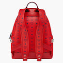 McM Stark Side Studs Backpack Visetos Monogram Candy Red
