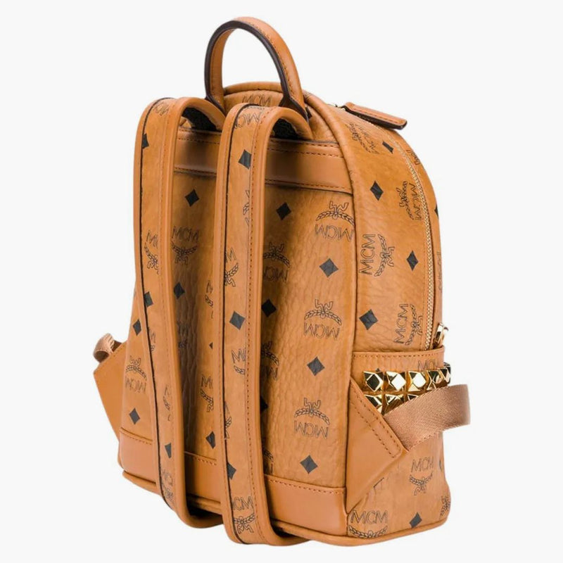 Mcm Stark Vi Mini Backpack Cognac