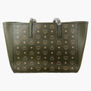Mcm Tote Medium Visetos Green Sea Turtle