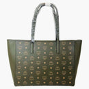 Mcm Tote Medium Visetos Green Sea Turtle