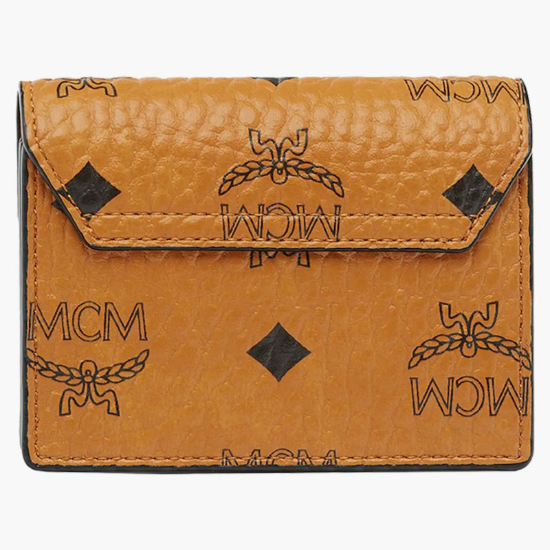 Mcm Tracy Accordiontracy Accordion Card Holder Mini Visetos Cognac