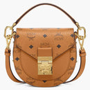 Mcm Tracy Shoulder Bag Mini Visetos Cognac
