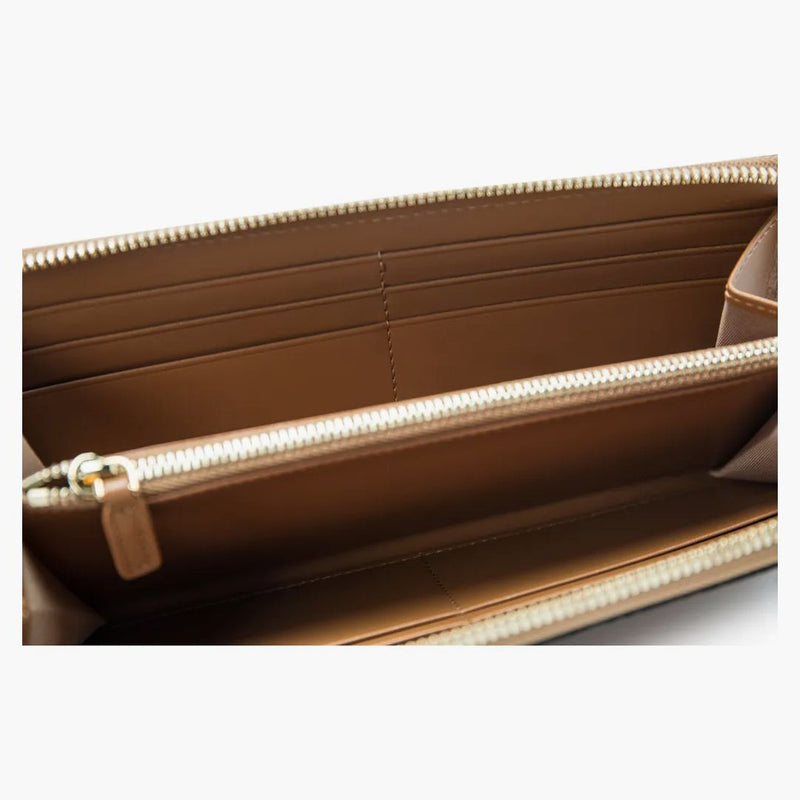 Mcm Zip Around Wallet Original Visetos Large Cognac