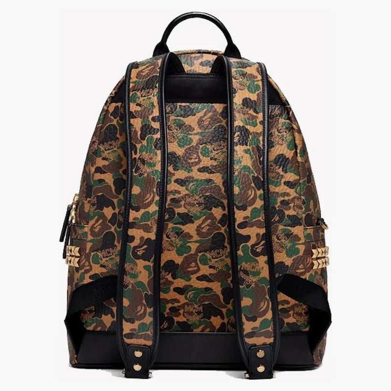 Mcm X Bape Stark Backpack Medium Visetos Camo