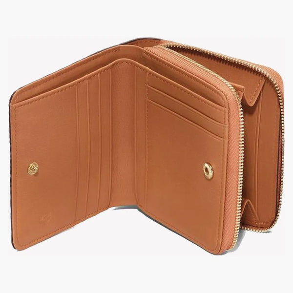 Mcm X Bape Shark Zip Wallet Visetos Mini Cognac
