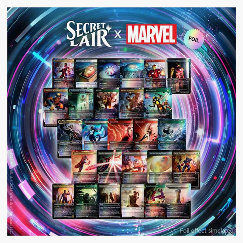 Magic: The Gathering Secret Lair Series Marvel Superdrop Astonishing Rainbow Foil Bundle