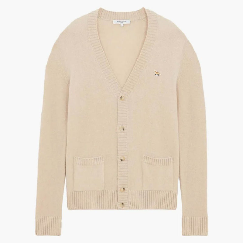 Maison Kitsune Baby Fox Patch Cosy Cardigan Beige