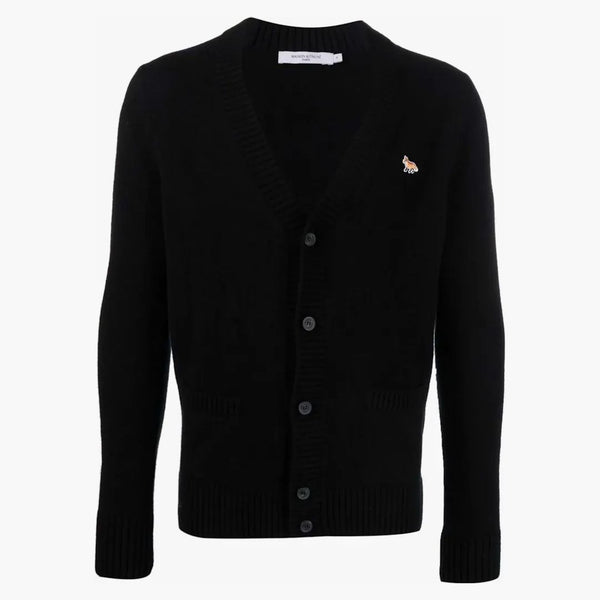 Maison Kitsune Baby Fox Patch Cosy Cardigan Navy