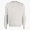 Maison Kitsune Baby Fox Patch Regular Jumper Light Gray