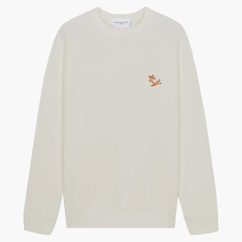 Maison Kitsune Chillax Fox Patch Classic Sweatshirt Ecru