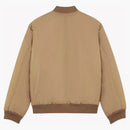 Maison Kitsune Nylon Logo escritura a mano EM Bomber Chaqueta Taupe