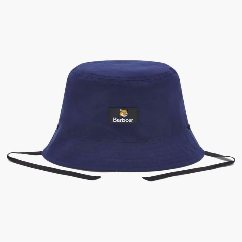 Maison Kitsune X Barbour reversibel hink har svart melange