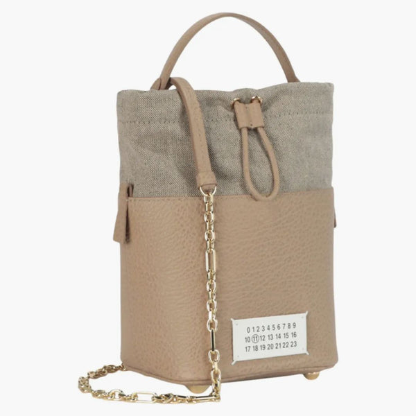 Maison Margiela 5ac kbelíková taška béžová
