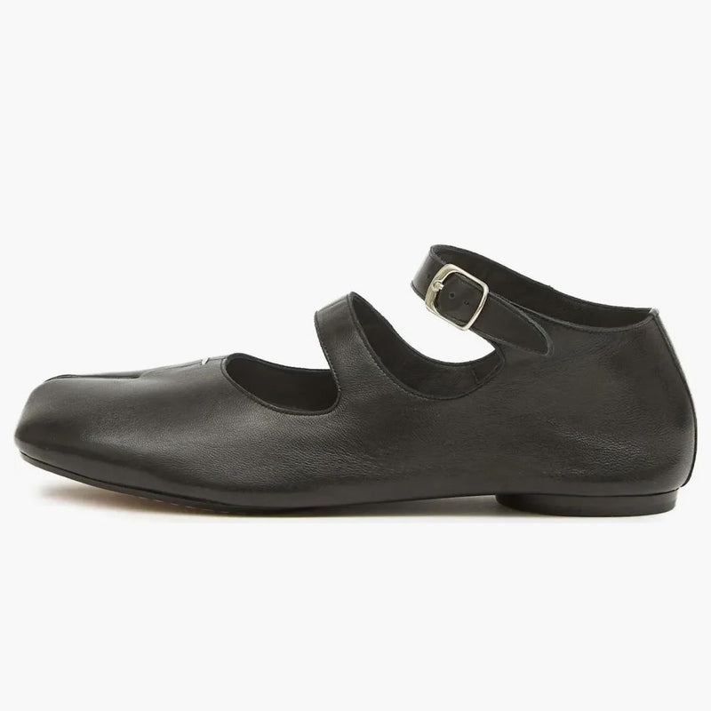 Maison Margiela Tabi Ballerina podwójny pasek Flats Black (Women's)
