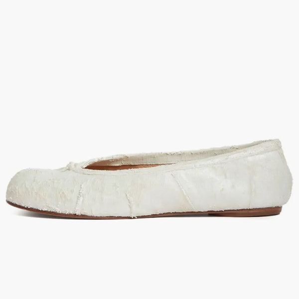 Maison Margiela Tabi Ballerina bílá perleť