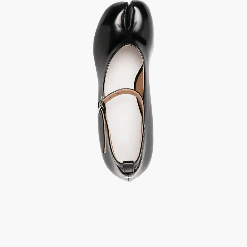 Maison Margiela Tabi Mary Jane Kodek do skóry pompki czarne (damskie)