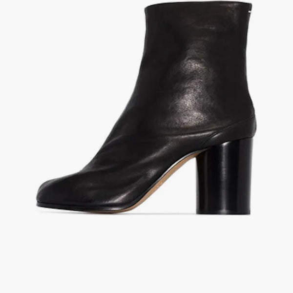 Maison Margiela Vintage Leather Tabi High HEEL Ankle Boots Black (Dámské)