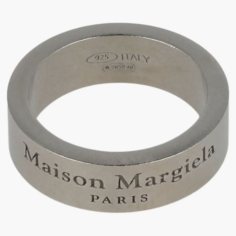 Maison Margiela Wide Logo Ring Silver