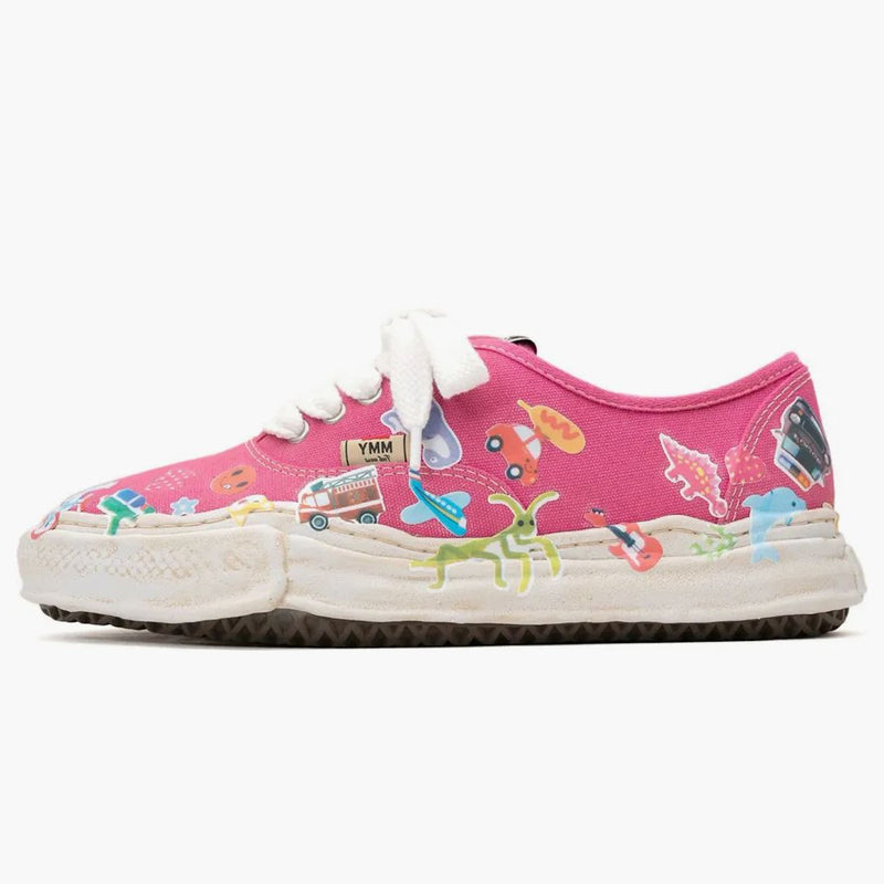 Maison Mihara Yasuhiro Baker Og Sole Canvas Low Printed Sticker Pink