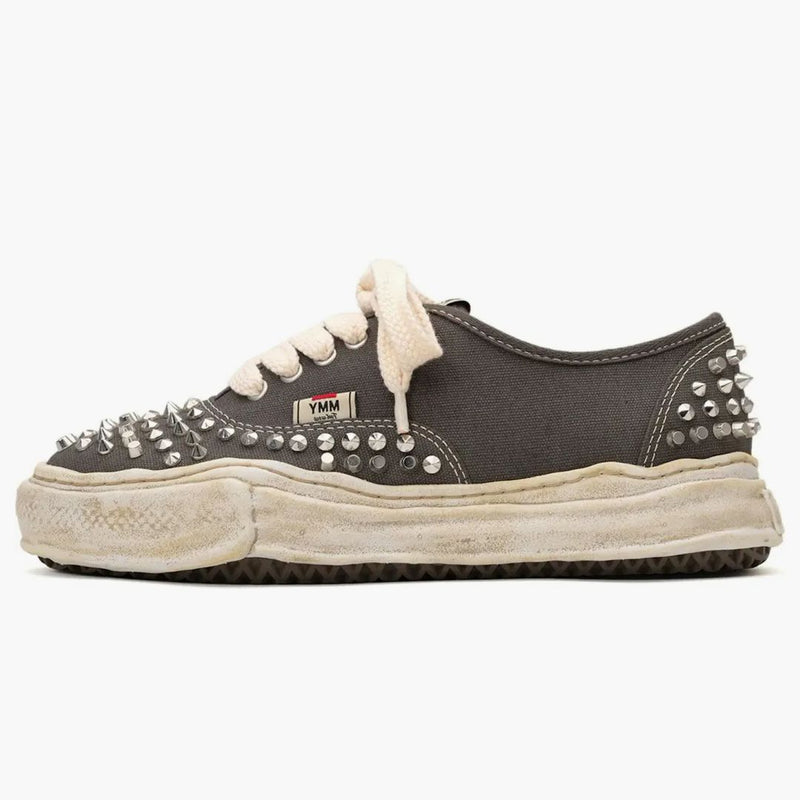 Maison Mihara Yasuhiro Baker Og Sole Studded Canvas Low Grey