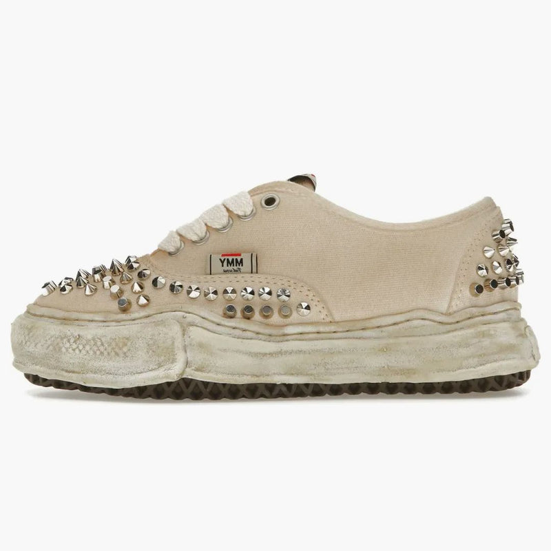 Maison Mihara Yasuhiro Baker Og Sole Studded Canvas Low White