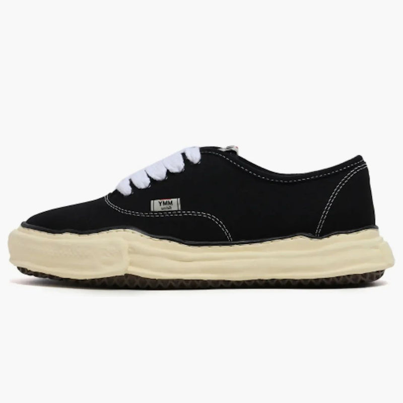 Maison Mihara Yasuhiro Baker Vintage Og Sole Canvas Low Bianco nero