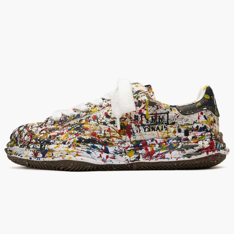 Maison Mihara Yasuhiro Blakey Og Sole Canvas Low Sputtering Paint White