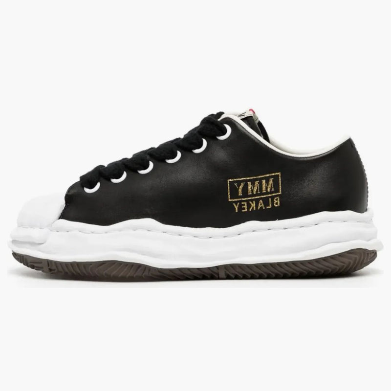 Maison Mihara Yasuhiro Blakey Og Sole Seamless Leather Low Black White