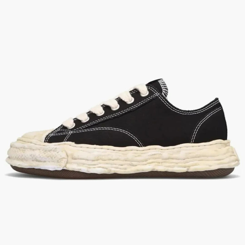 Maison Mihara Yasuhiro Peterson 23 Vintage Sole Canvas Low Black White