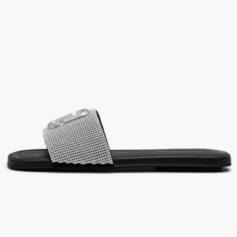 Marc Jacobs Leather Sandal Black Crystal (Women's)