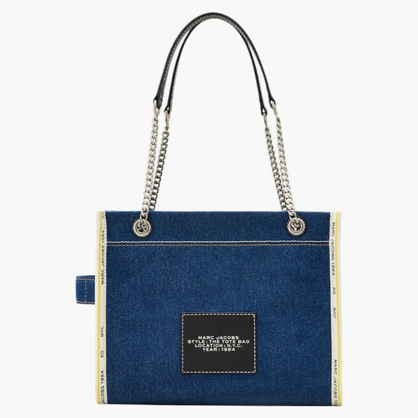 Marc Jacobs Džínovina řetězového média Tote Dark Wash