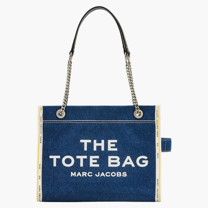 Marc Jacobs Džínovina řetězového média Tote Dark Wash