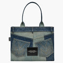Marc Jacobs The Large Deconstructed Denim Tote Indigo Multi