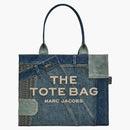 Marc Jacobs The Large Deconstructed Denim Tote Indigo Multi