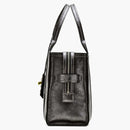 Marc Jacobs El gran bolso muerto de cuero desgastado metálico gris